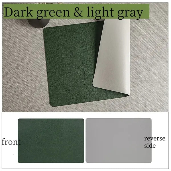 Double Sided Leather Place Mats Insulated Coasters