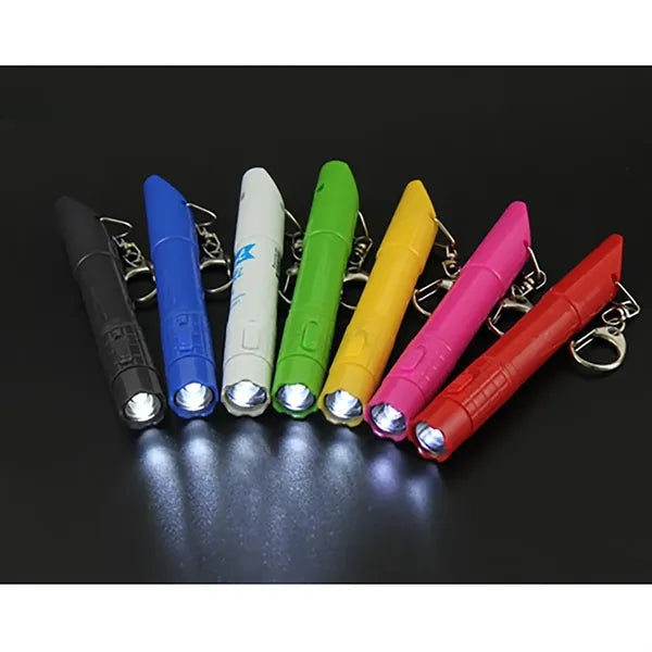 3-In-1 LED Flashlight with Whistle & Ballpoint Pen