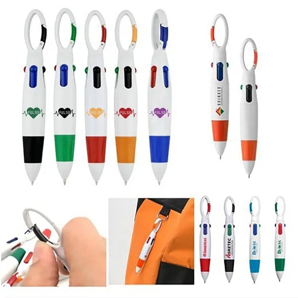4 Color Pen w/Carabiner