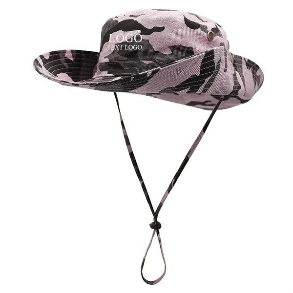 Tactical Camouflage Large Brim Custom Bucket Hats