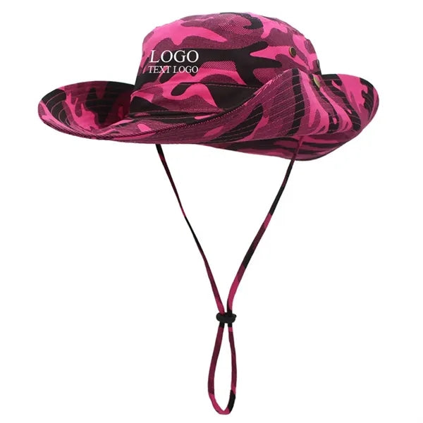 Tactical Camouflage Large Brim Custom Bucket Hats