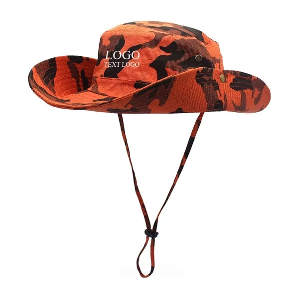 Tactical Camouflage Large Brim Custom Bucket Hats