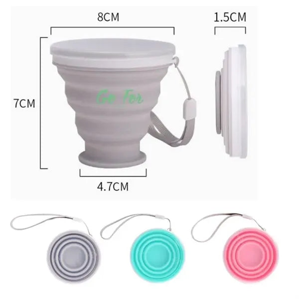 7 oz Silicone folding water cup portable