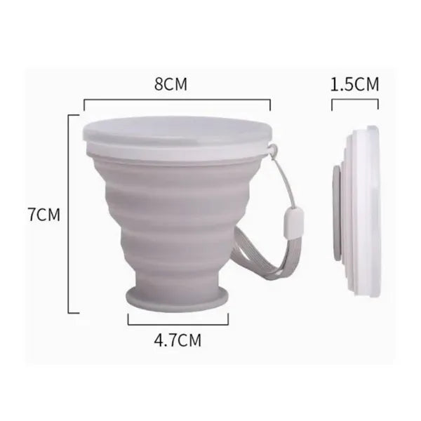 7 oz Silicone folding water cup portable