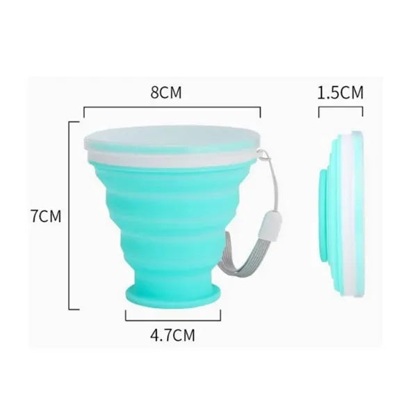 7 oz Silicone folding water cup portable