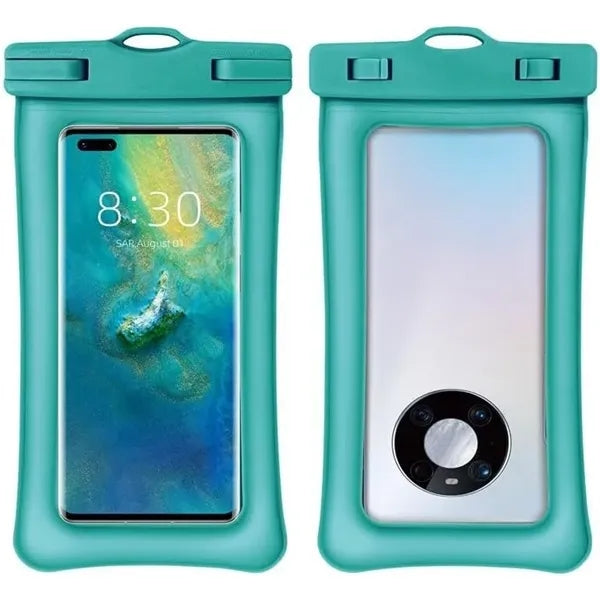 Waterproof phone pouch with airbag