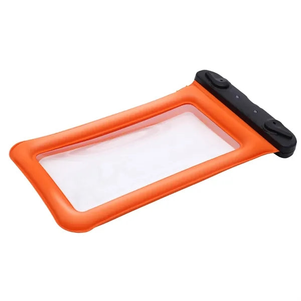 Waterproof phone pouch with airbag