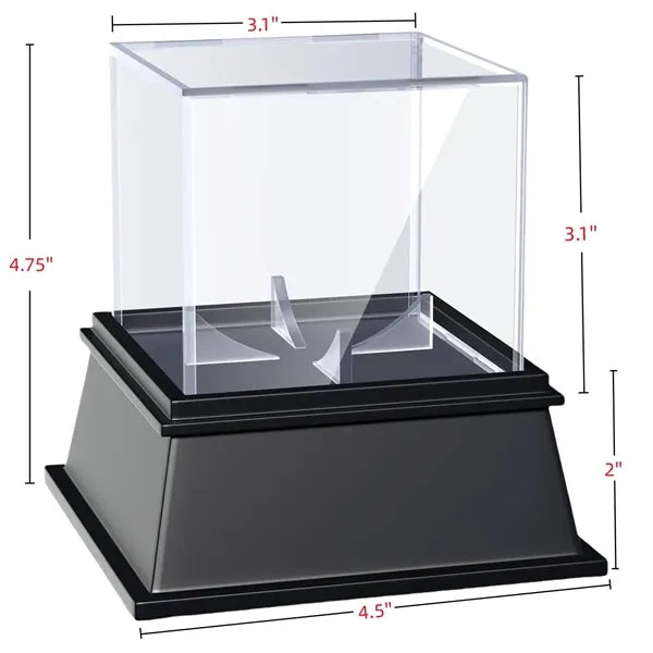 Acrylic Baseball Display Case With Wooden Base