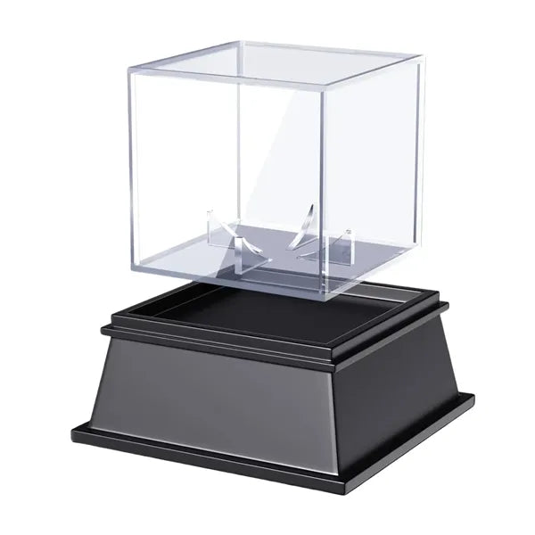 Acrylic Baseball Display Case With Wooden Base