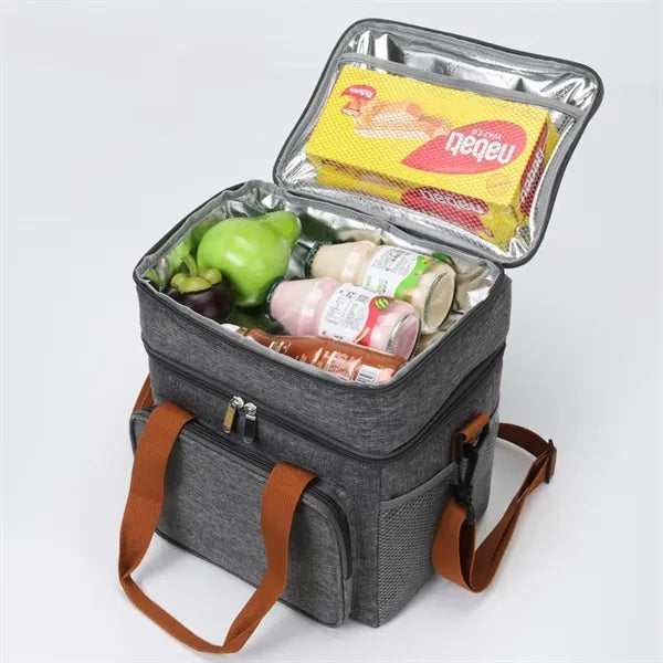 Expandable Large Insulated Cooler Bag with Shoulder Strap