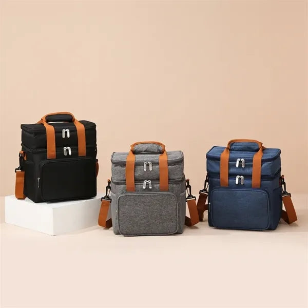 Expandable Large Insulated Cooler Bag with Shoulder Strap