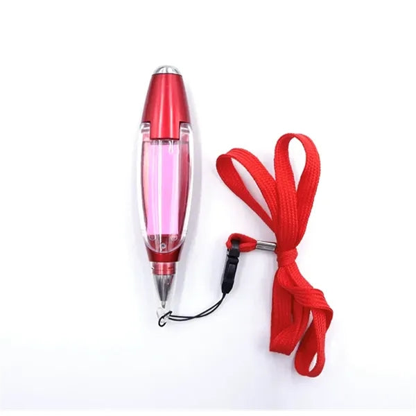 3-in-1 LED Light Ballpoint Pen w/Sticky Note & Lanyard