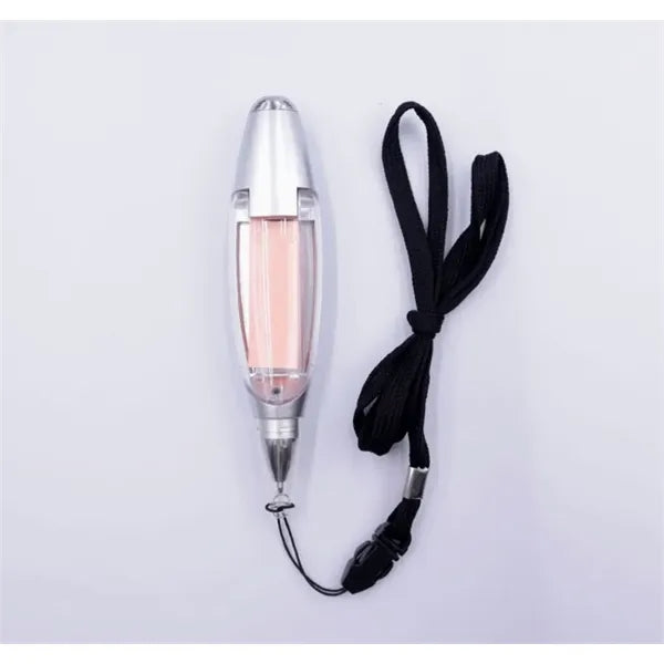 3-in-1 LED Light Ballpoint Pen w/Sticky Note & Lanyard