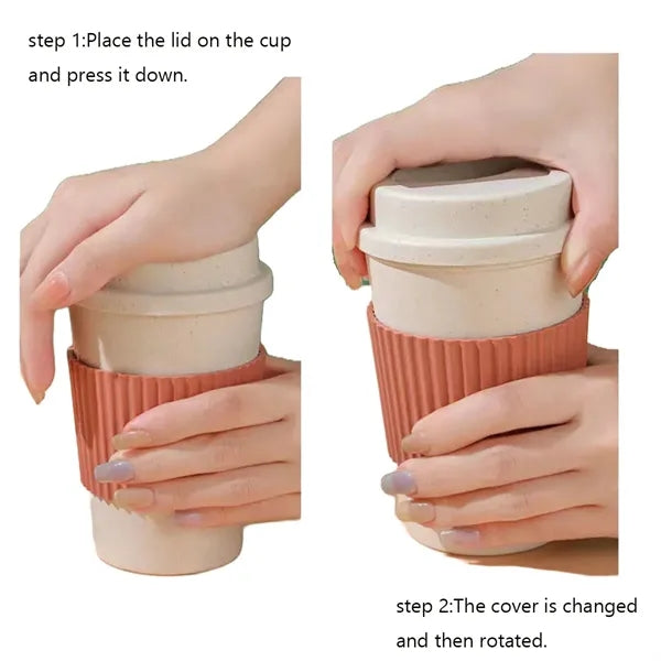 Simple Wheat Straw Portable Mug 50 MOQ