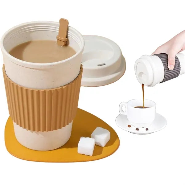 Simple Wheat Straw Portable Mug 50 MOQ