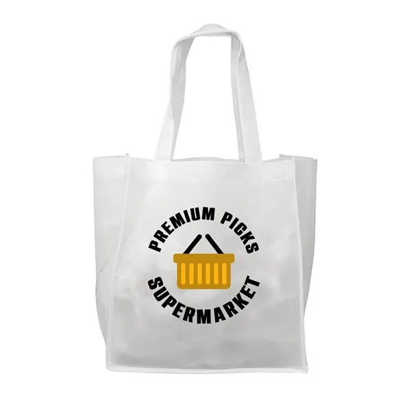 Clipper Non-Woven Grocery Tote Bag (Full Color Imprint)