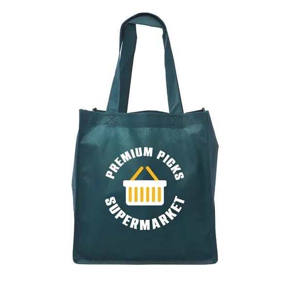 Clipper Non-Woven Grocery Tote Bag (2 Color Imprint)