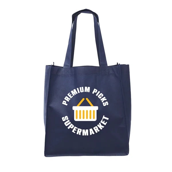 Clipper Non-Woven Grocery Tote Bag (2 Color Imprint)