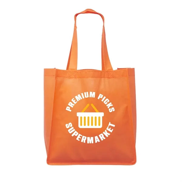 Clipper Non-Woven Grocery Tote Bag (2 Color Imprint)