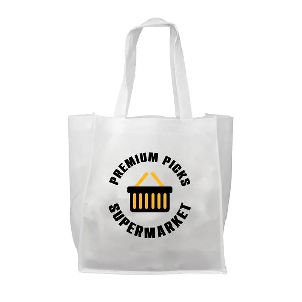 Clipper Non-Woven Grocery Tote Bag (2 Color Imprint)