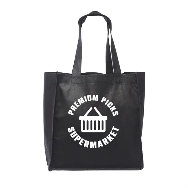 Clipper Non-Woven Grocery Tote Bag (1 Color Imprint)