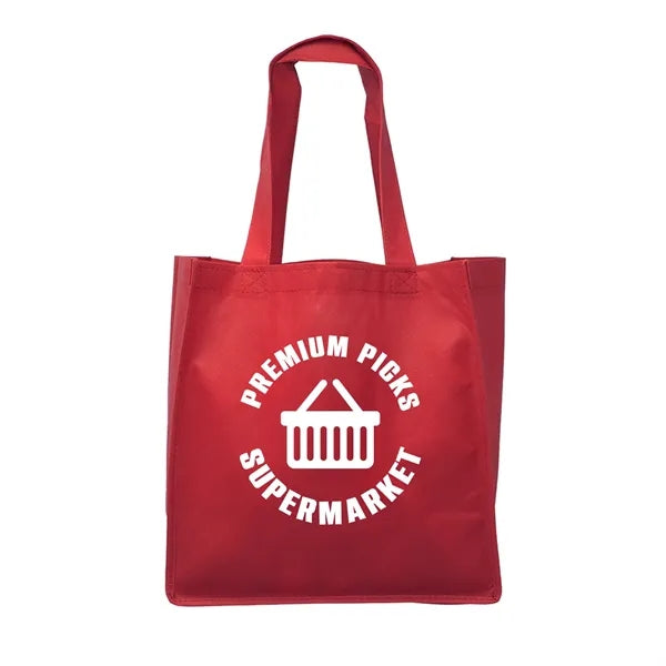 Clipper Non-Woven Grocery Tote Bag (1 Color Imprint)
