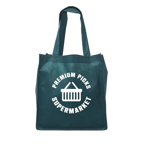 Clipper Non-Woven Grocery Tote Bag (1 Color Imprint)