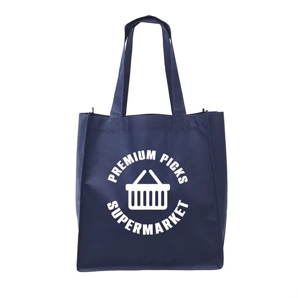 Clipper Non-Woven Grocery Tote Bag (1 Color Imprint)