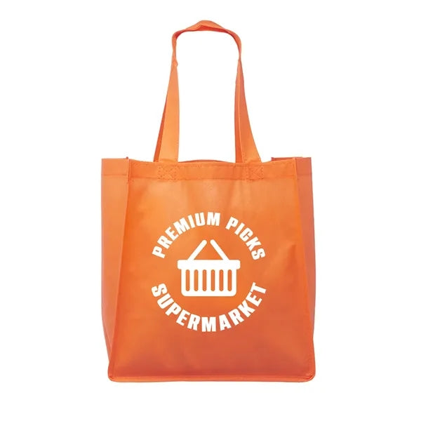 Clipper Non-Woven Grocery Tote Bag (1 Color Imprint)
