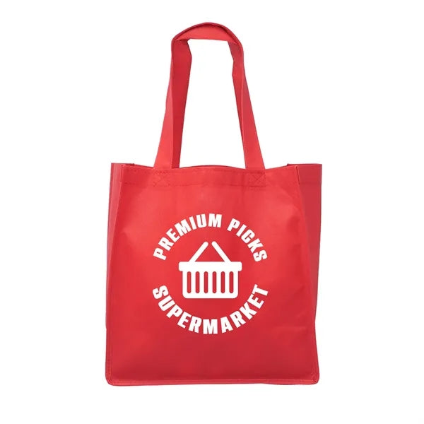Clipper Non-Woven Grocery Tote Bag (1 Color Imprint)