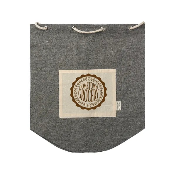 Recycled Cotton Drawstring Backpack (1 Color Imprint)
