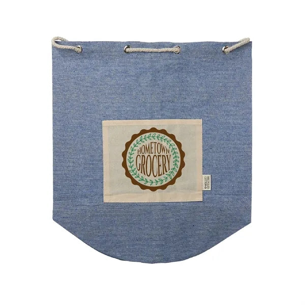 Recycled Cotton Drawstring Backpack (2 Color Imprint)