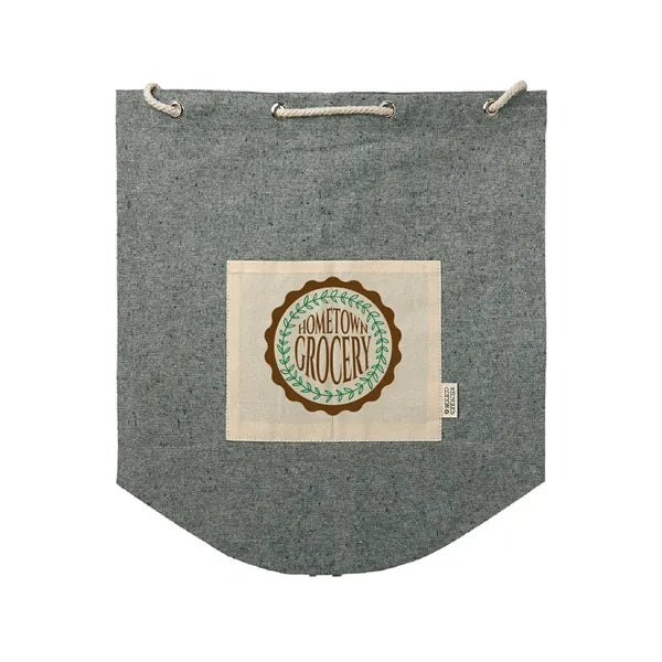 Recycled Cotton Drawstring Backpack (2 Color Imprint)