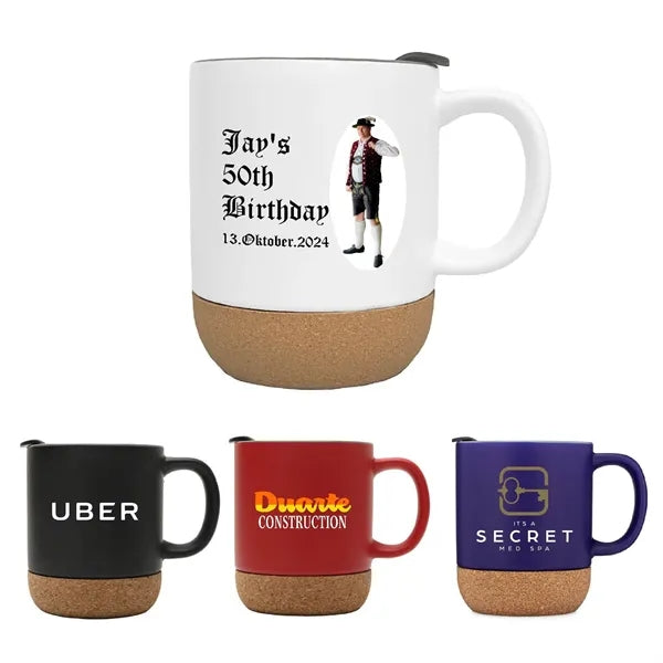 12 oz. Cork Base Splash-Proof Ceramic Coffee Mug