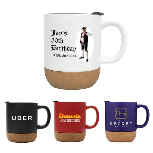 12 oz. Cork Base Splash-Proof Ceramic Coffee Mug