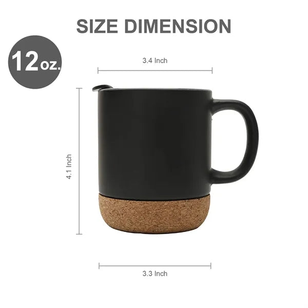 12 oz. Cork Base Splash-Proof Ceramic Coffee Mug