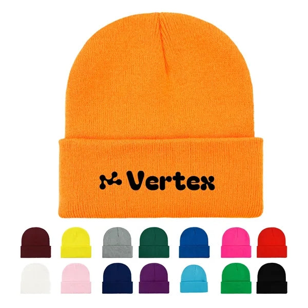 Knit Beanie Hat with 60 Color Options