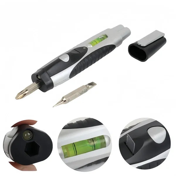 Screwdriver with LED Light and built-in Spirit Level