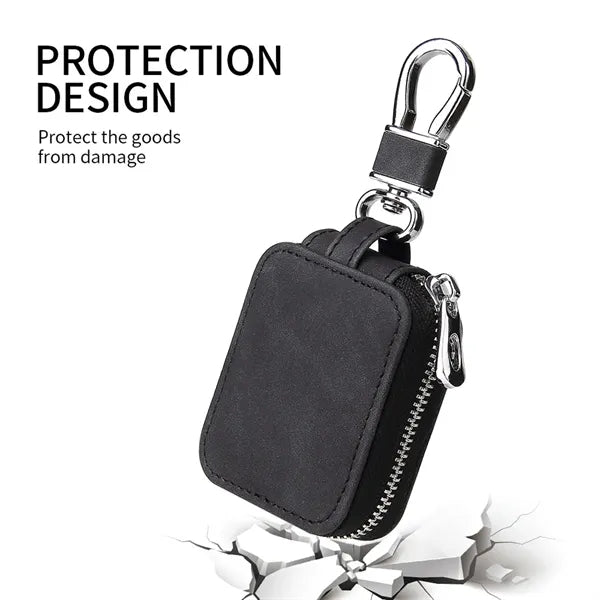 PU Leather Earphone Case With Keychain