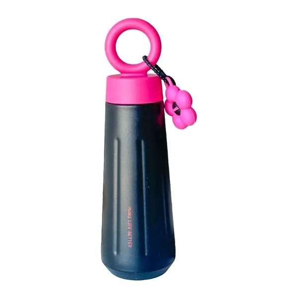 15 oz Simple Female Student Flower Carrying Ring Walking Mug
