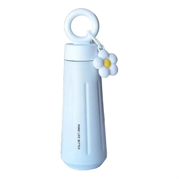 15 oz Simple Female Student Flower Carrying Ring Walking Mug