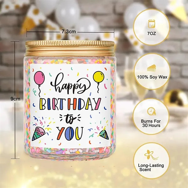 Happy Birthday Natural Soy Wax Vanilla Scented Candles