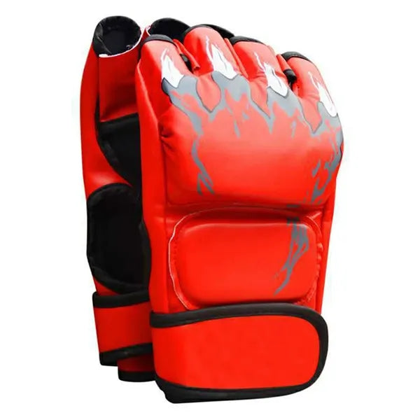 Latex Half-Finger Boxing Gloves w/ Open-Palm Design