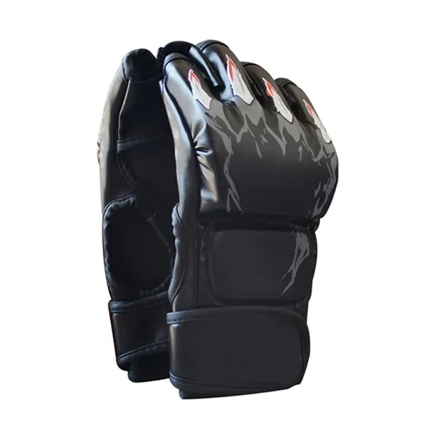 Latex Half-Finger Boxing Gloves w/ Open-Palm Design