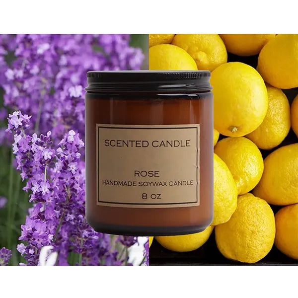 Vintage Plain Amber Soybean Wax Candle