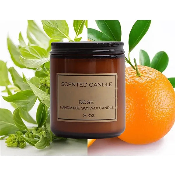 Vintage Plain Amber Soybean Wax Candle