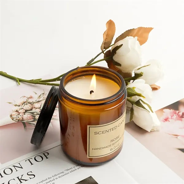 Vintage Plain Amber Soybean Wax Candle