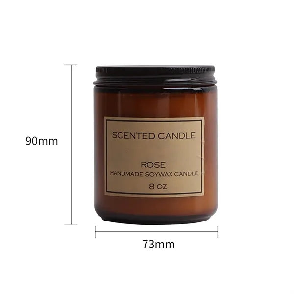 Vintage Plain Amber Soybean Wax Candle
