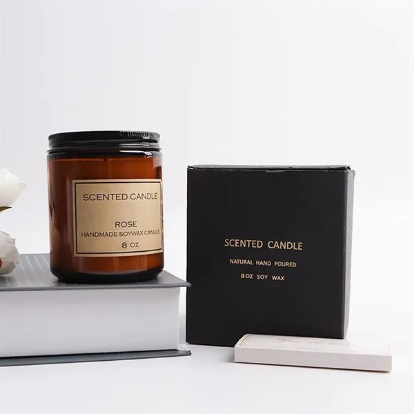 Vintage Plain Amber Soybean Wax Candle