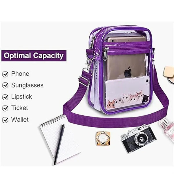 Summer Clear PVC Stadium Crossbody Bag
